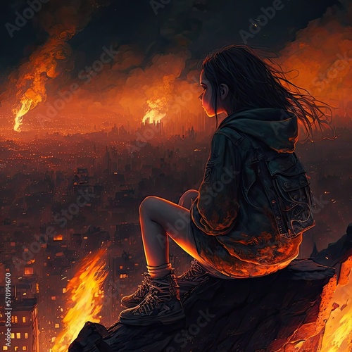 teenage euphoria, drama, girl sitting on the roof