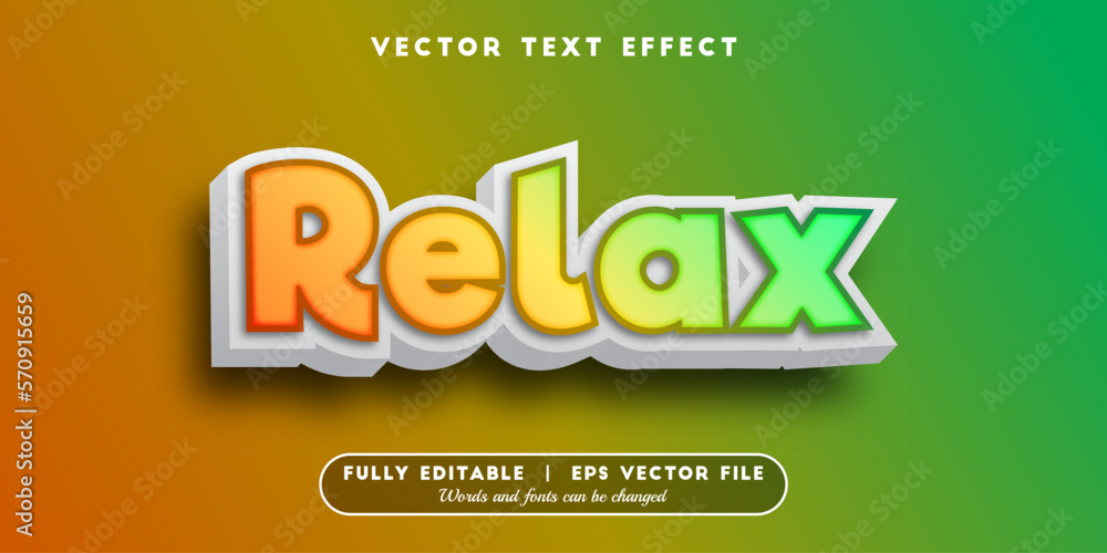 Text effects 3d relax, editable text style Text effects 3d relax, editable text style