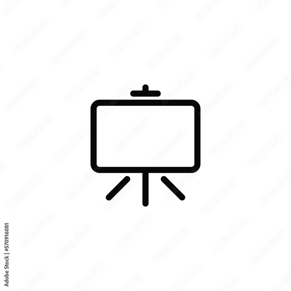 chalkboard icon. outline icon chalkboard icon. outline icon
