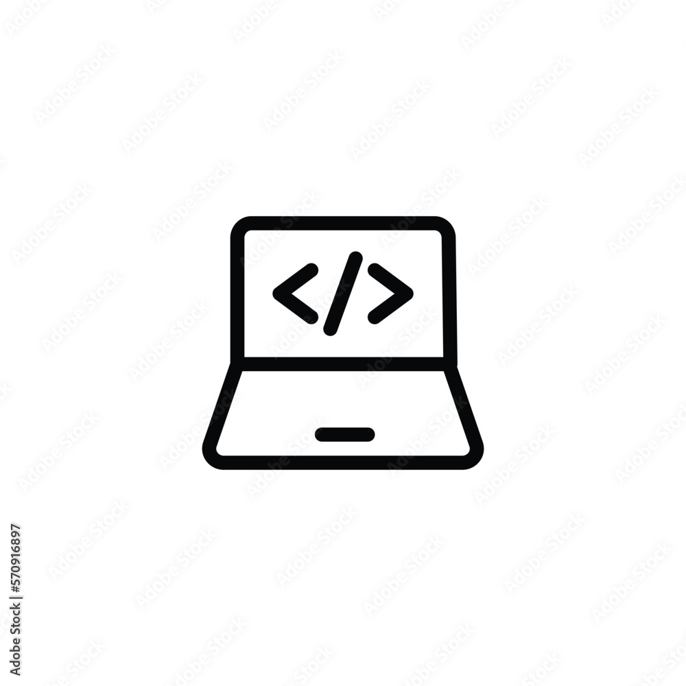 coding icon. outline icon coding icon. outline icon