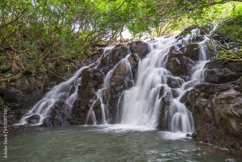 Waterfall at the Valley of colours - La Vallee des Couleurs  Mauritius