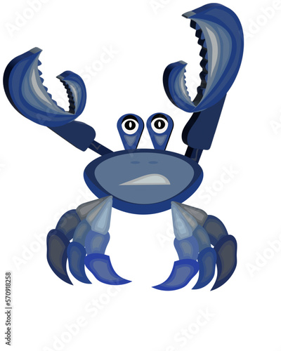 Crabby blue crab vector for advertisement