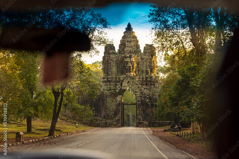 Naklejka premium South Gate of Angkor Thom, Cambodia