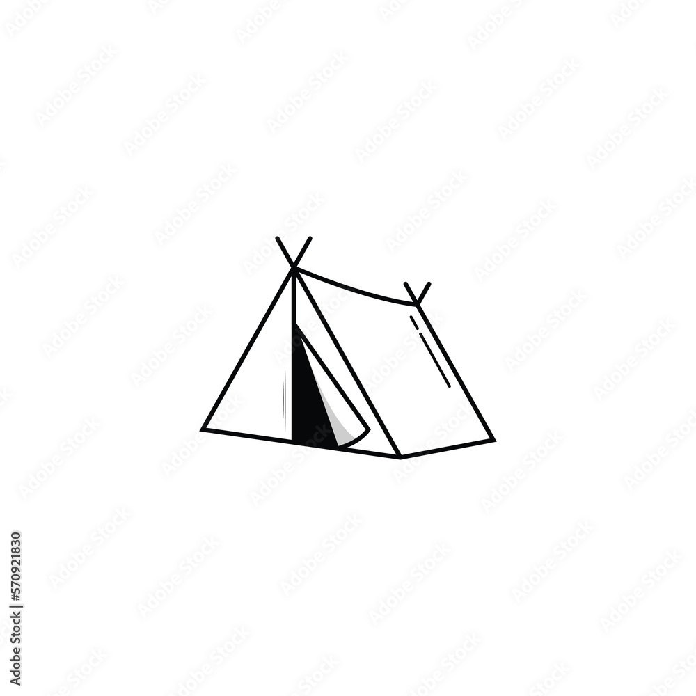 Tent icon isolated vector graphics Tent icon isolated vector graphics