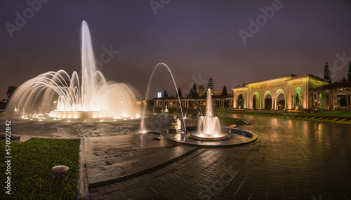 fountain at night