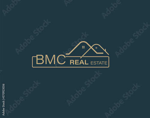 BMC Real Estate and Consultants Logo Design Vectors images. Luxury Real Estate Logo Design