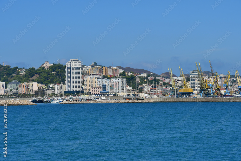 Durres; Albania - august 29 2022 : harbour
