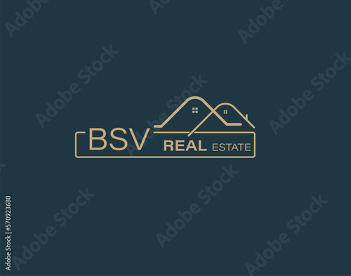 BSV Real Estate and Consultants Logo Design Vectors images. Luxury Real Estate Logo Design photo