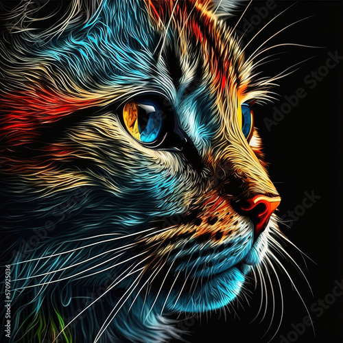 Primary color cat 