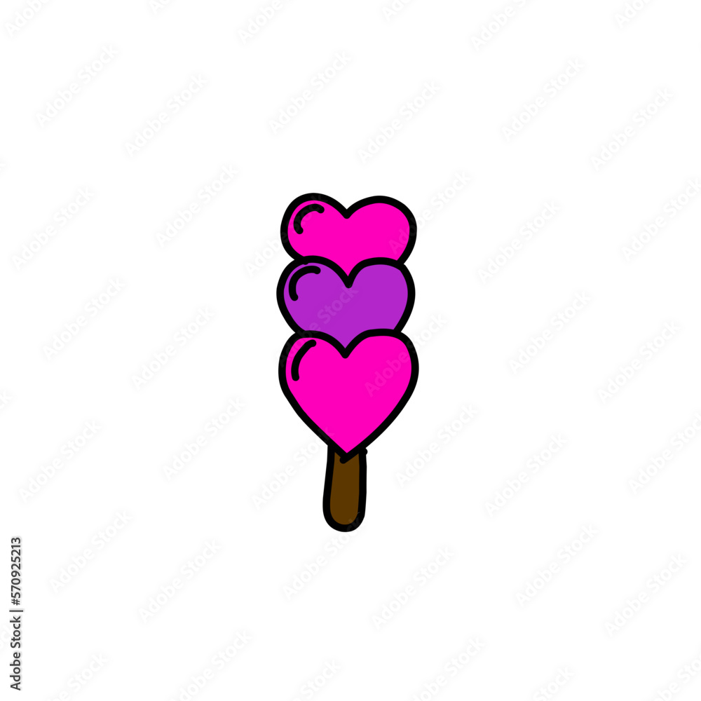 IceCream food flat line icon IceCream food flat line icon
