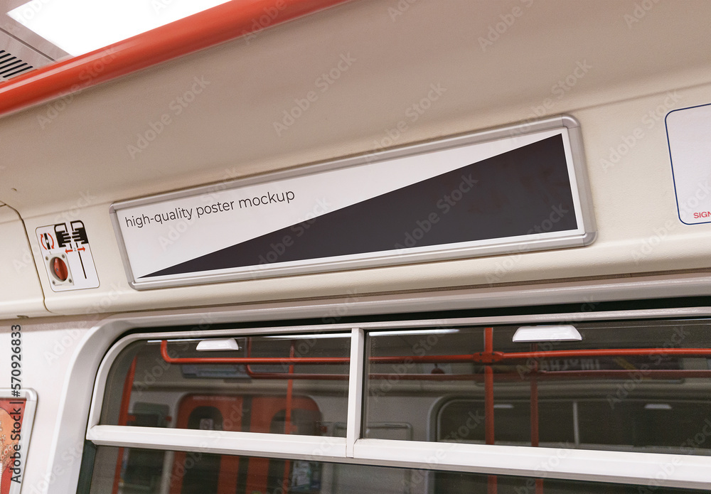 Street Outdoor Poster Advertising Mockup Template Subway Metro Stock ...