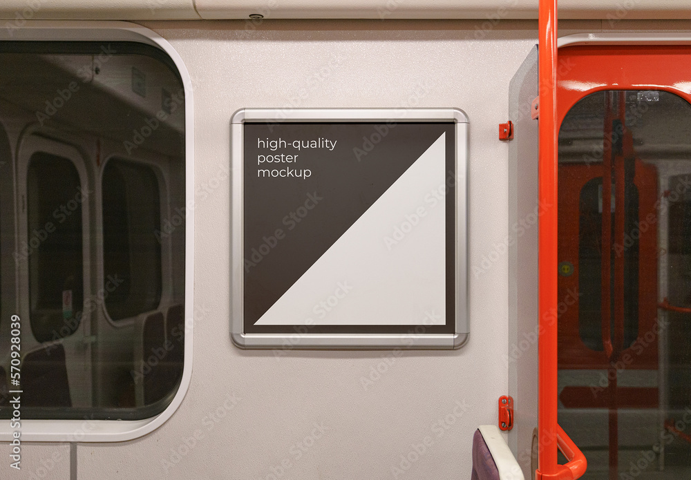 Street Outdoor Poster Advertising Mockup Template Subway Metro Stock ...