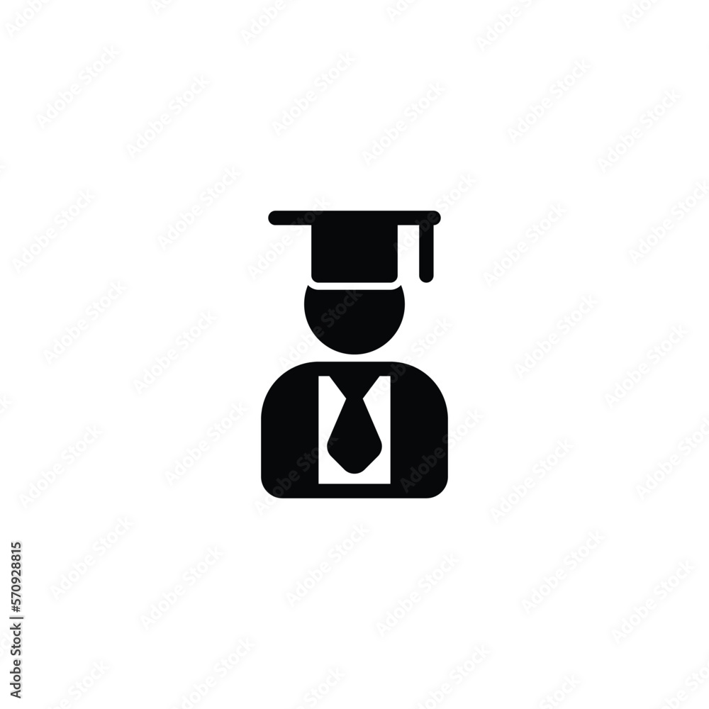 graduate icon. solid icon graduate icon. solid icon