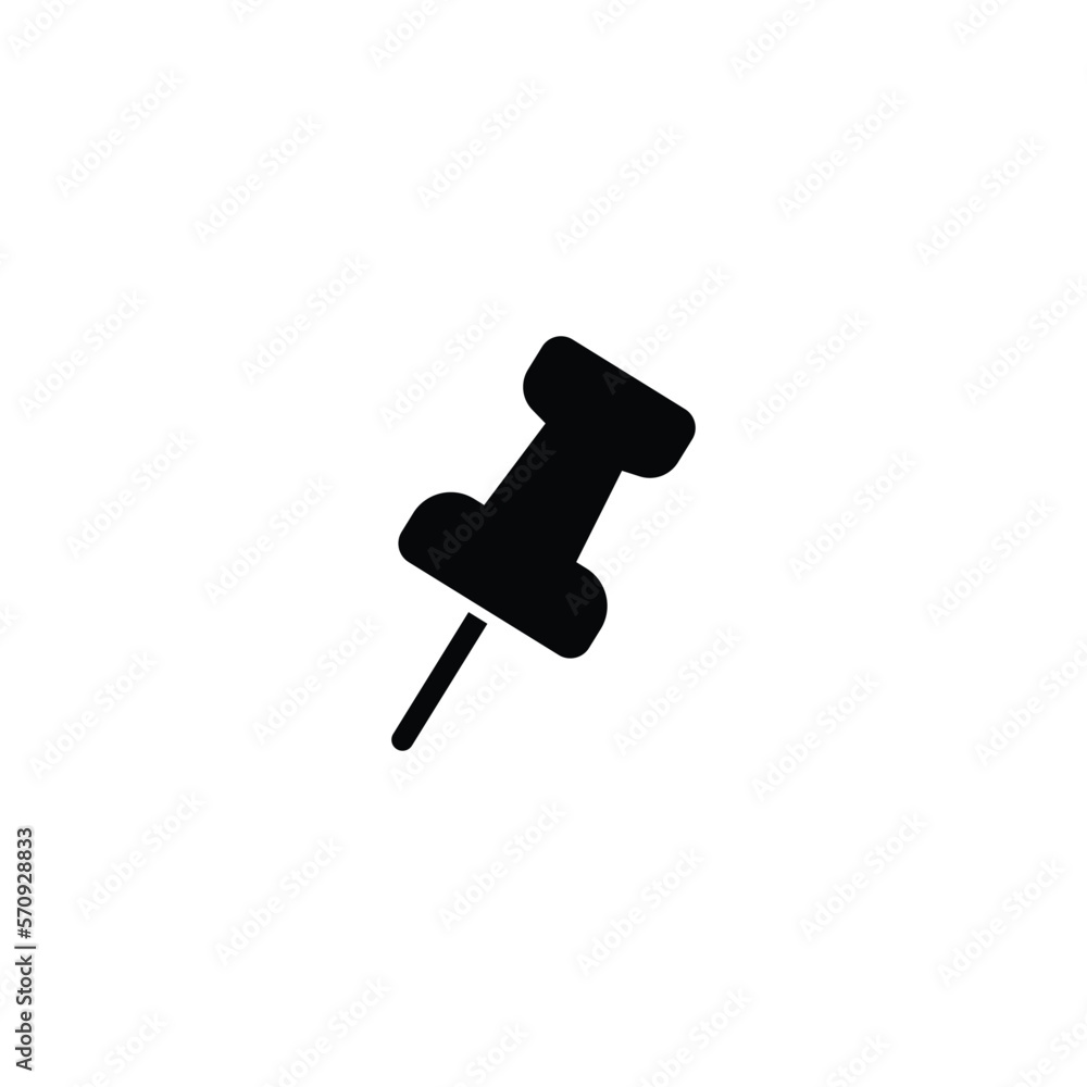 pin icon. solid icon pin icon. solid icon