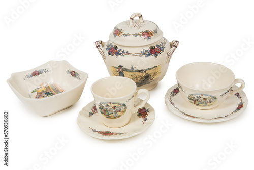 Set of vintage ceramic