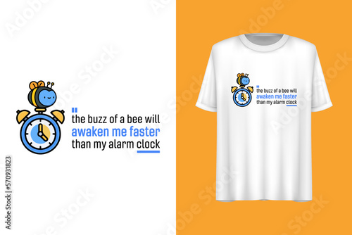 Canvastavla Alarm clock t-shirt design, Typography t-shirt design, Good morning quote t-shirt design