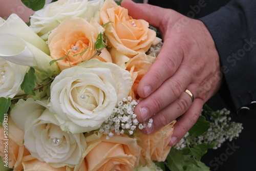 wedding bouquet of roses