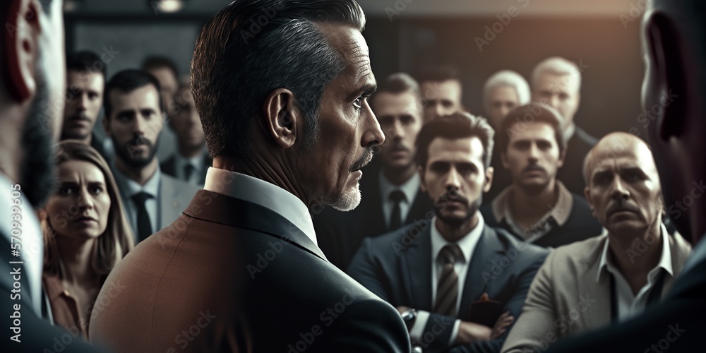 Fototapeta premium Businessteam beim Seminar, ai generativ