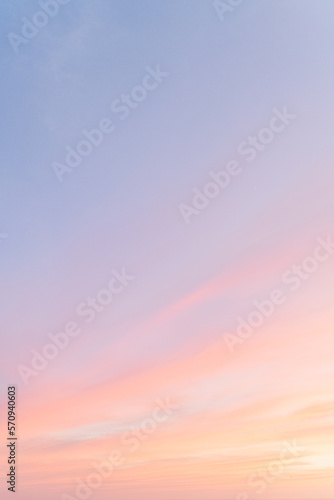 beautiful romantic view of pastel pink orange blue colored sky and clouds in the coast of Costa Rica © Franci Leoncio