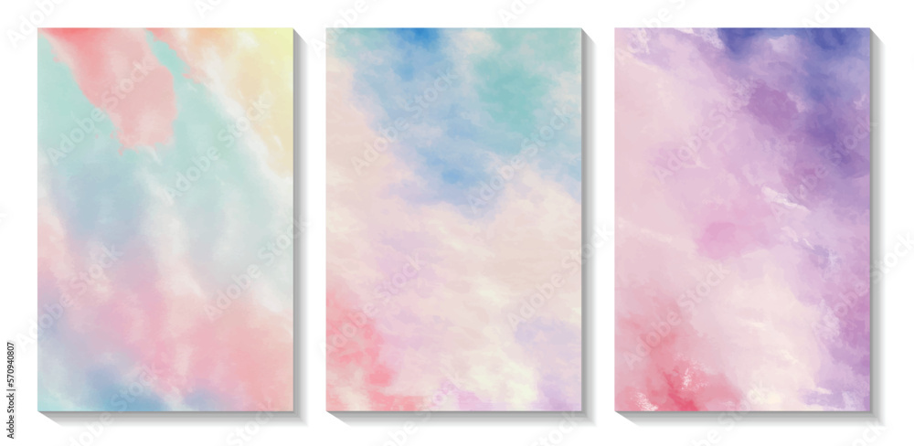 Abstract multicolored watercolor background design