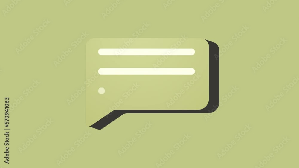 simple pop up bubble animation. Chat bubble with message, typing dots simple pop up bubble animation. Chat bubble with message, typing dots