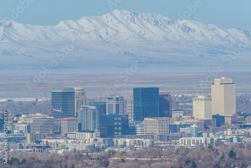 Winter Salt Lake City panaroma view from Cannon Pointe