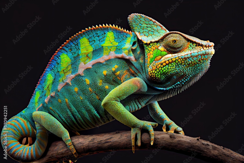 chameleon close up . generative ai chameleon close up . generative ai