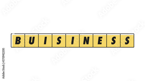 BUSINESSの文字が入った四角いフレーム - シンプルなビジネスのイメージ素材
