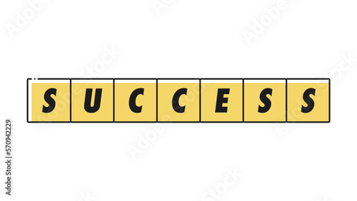 SUCCESSの文字が入った四角いフレーム - シンプルな成功のイメージ素材
