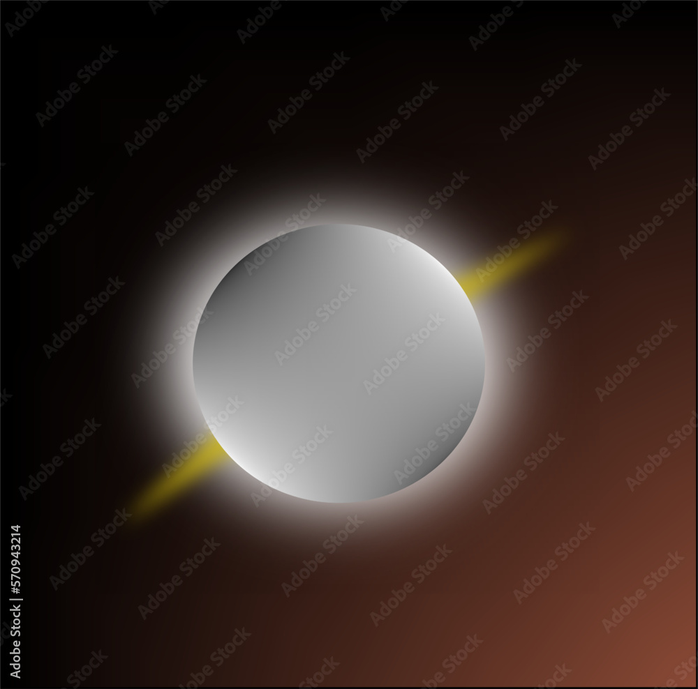Moon sphere with dark background vector illustration