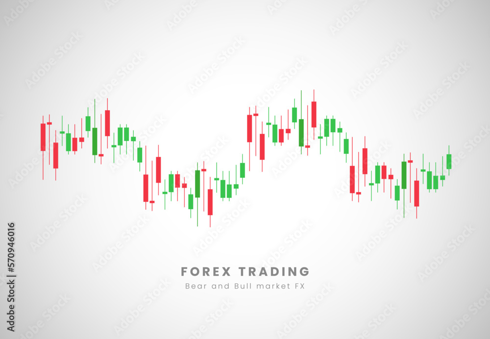 Buy and sell forex market with candle stick and rending of Forex price action candles for red and green, Forex Trading charts in Signals vector illustration Buy and sell forex market with candle stick and rending of Forex price action candles for red and green, Forex Trading charts in Signals vector illustration