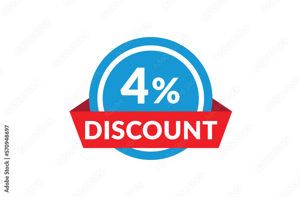 4% of discount, Discount price, Special offer discount
