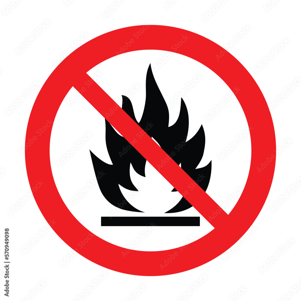 No sign of open fire. No fire, No access with open fire prohibition