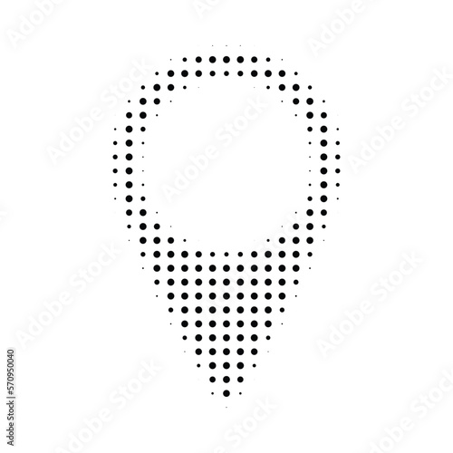 Pin map icon in comic style. Pin location icon illustration