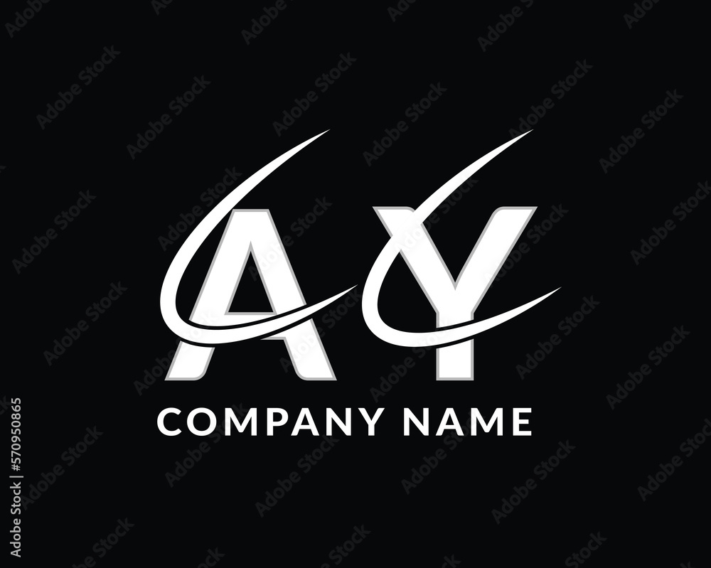 AY Letter’s logo icon design template concept
