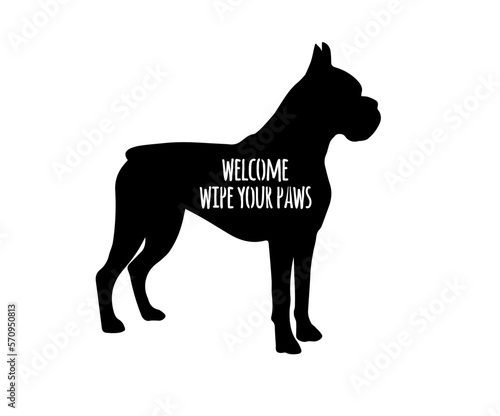 Dog Svg Vector File - head isolated on white. Hand drawn inspirational quotes about dogs.