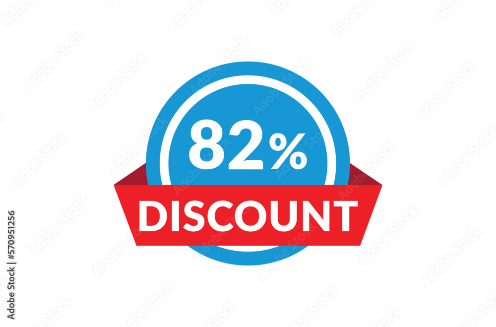 82% of discount, Discount price, Special offer discount