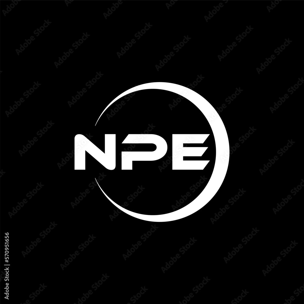 NPE letter logo design with black background in illustrator, cube logo, vector logo, modern alphabet font overlap style. calligraphy designs for logo, Poster, Invitation, etc. NPE letter logo design with black background in illustrator, cube logo, vector logo, modern alphabet font overlap style. calligraphy designs for logo, Poster, Invitation, etc.