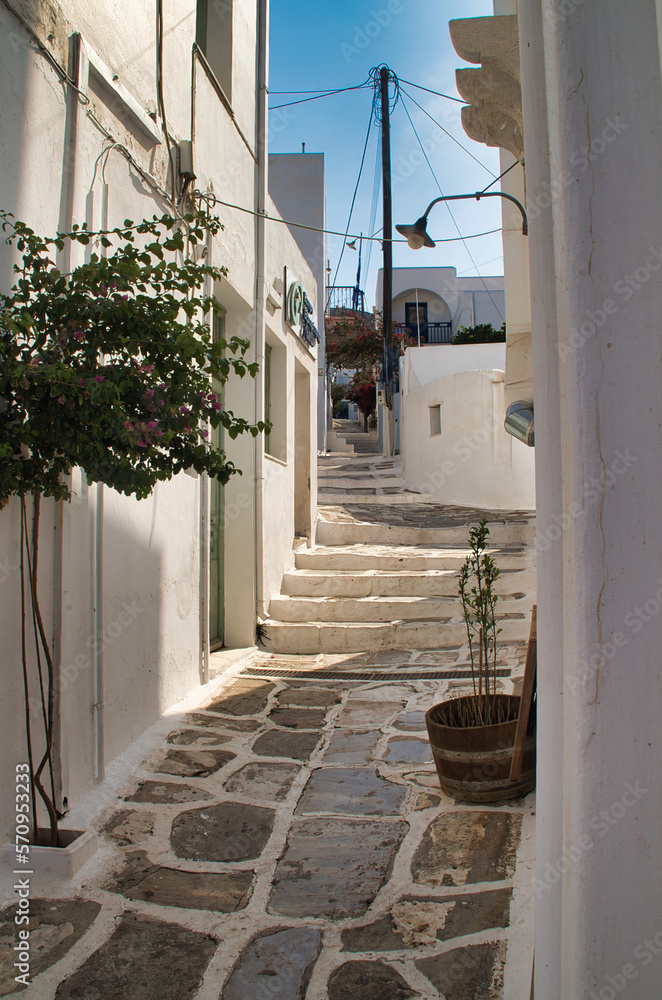 Naklejka premium street in the town of island country