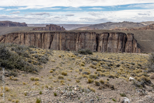 Cañadón Pinturas - Pinturas River Canyon in the Parque Patagonia in Argentina, South America 