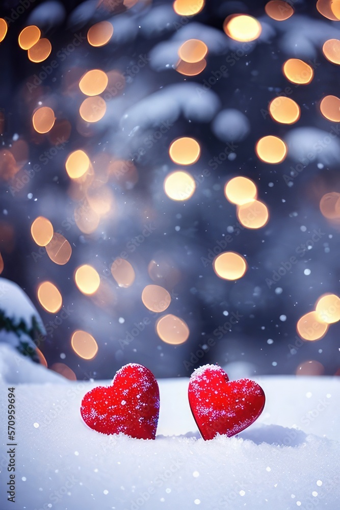 Valentine's, Mother's or Women's Day greeting card, banner or poster template.