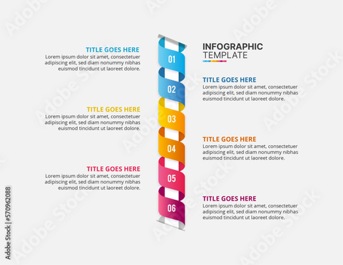 Six 6 Options Planner, Creative Timeline Business Infographic Design Template