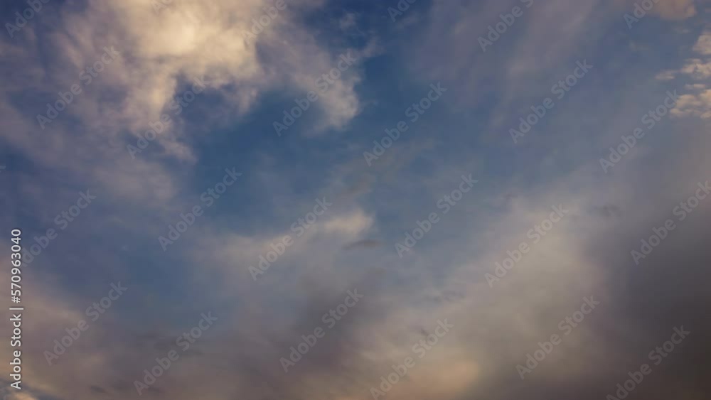 Timelapse with clouds on dramatic sunset sky, 4k Timelapse with clouds on dramatic sunset sky, 4k