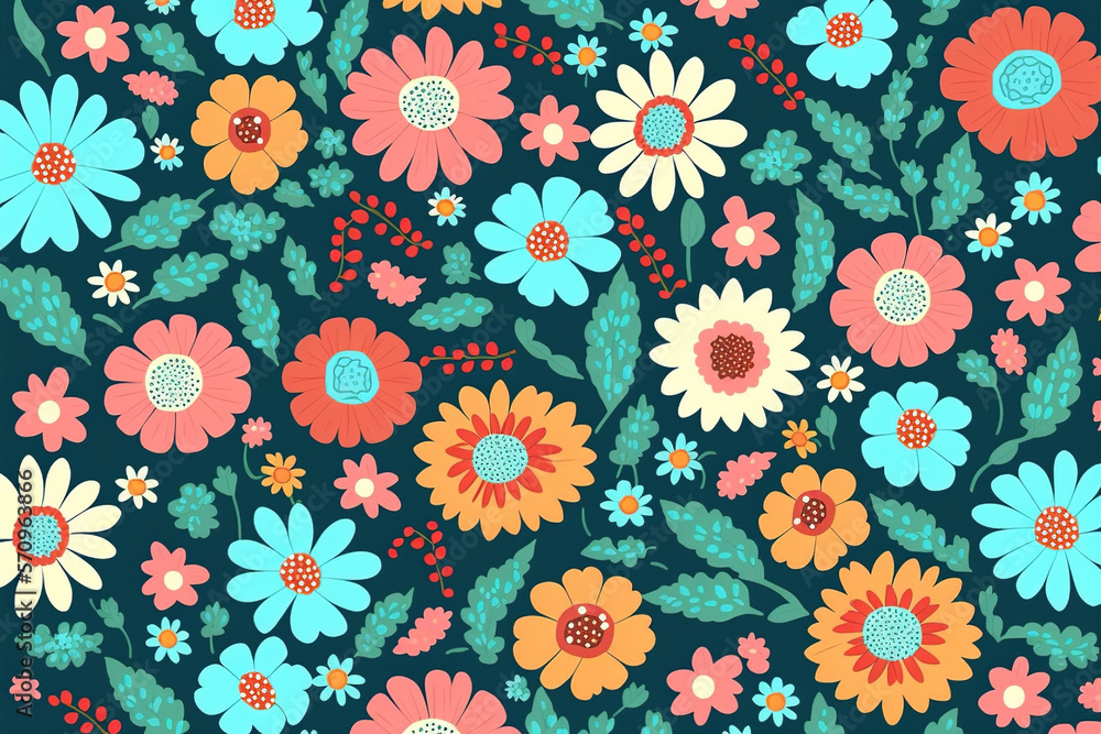 Colourful Floral Background Colourful Floral Background