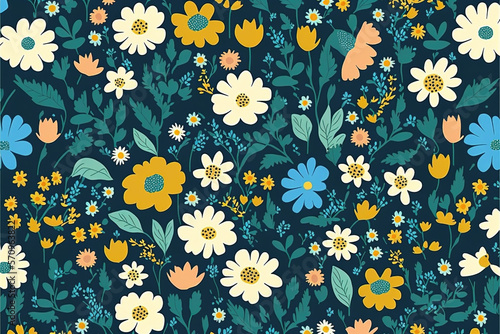 Wallpaper Mural Colourful Floral Background Torontodigital.ca
