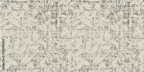 Floral brush strokes seamless pattern design for fashion textiles, graphics, backgrounds and crafts linen texture