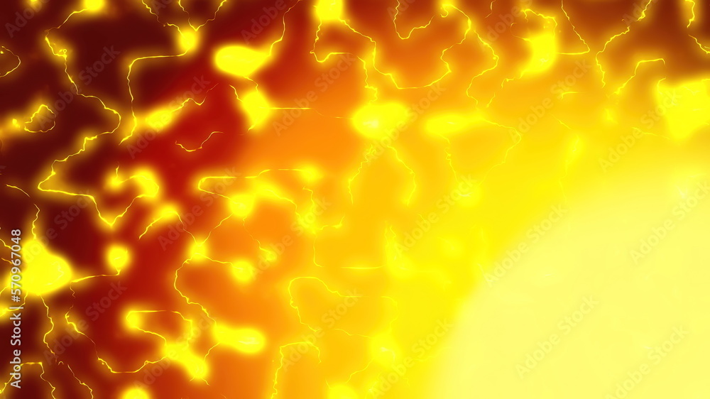 Adesivo murale Sun glow flare effect with yellow electric