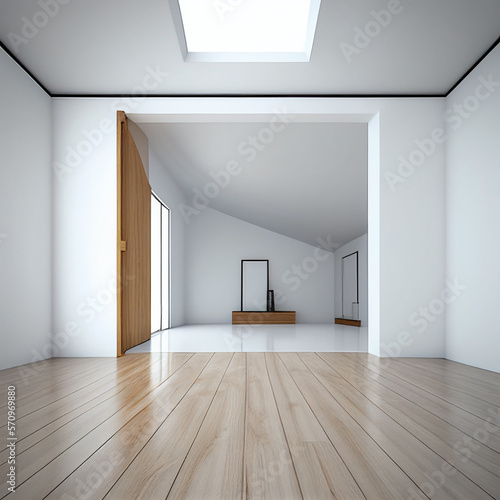 High-quality wooden floor texture for interior design projects in 4K resolution or higher. Generative Ai