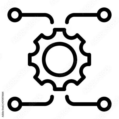 microservices line icon