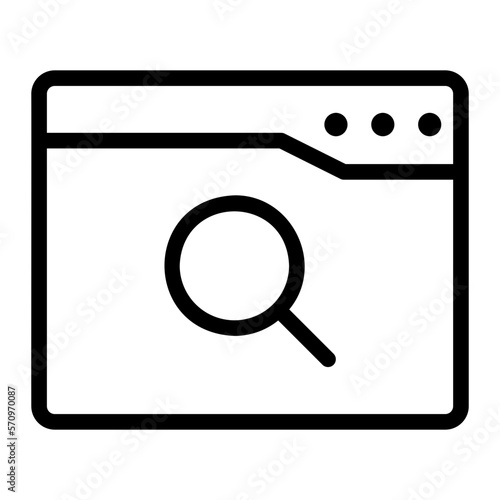 search engine line icon